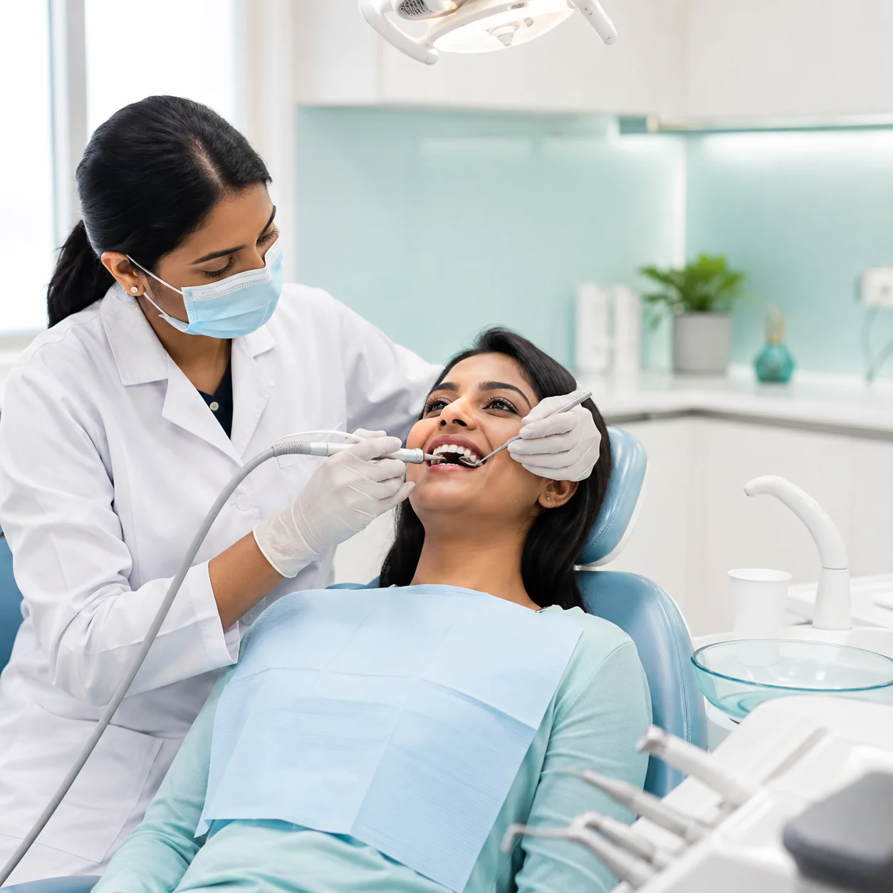 Ultrasonic teeth scaling and polishing in Airoli